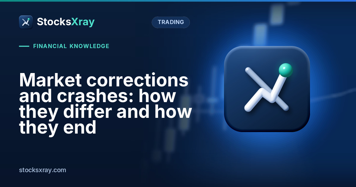 Market corrections and crashes: how they differ and how they end