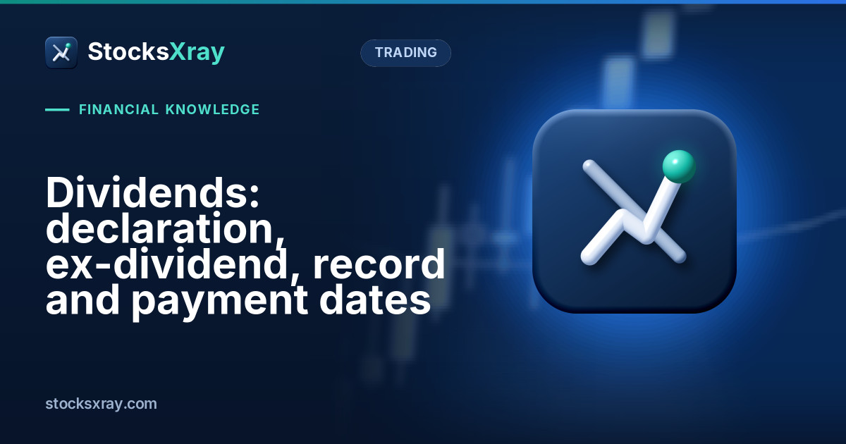 Dividends: declaration, ex-dividend, record and payment dates