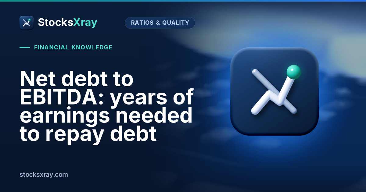 Net debt to EBITDA: years of earnings needed to repay debt
