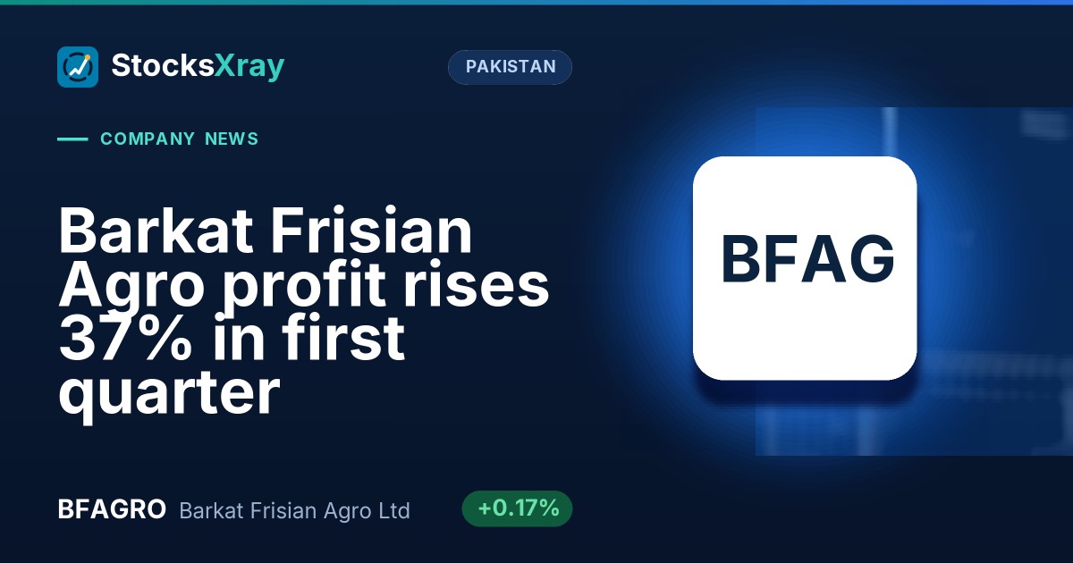 Barkat Frisian Agro profit rises 37% in first quarter