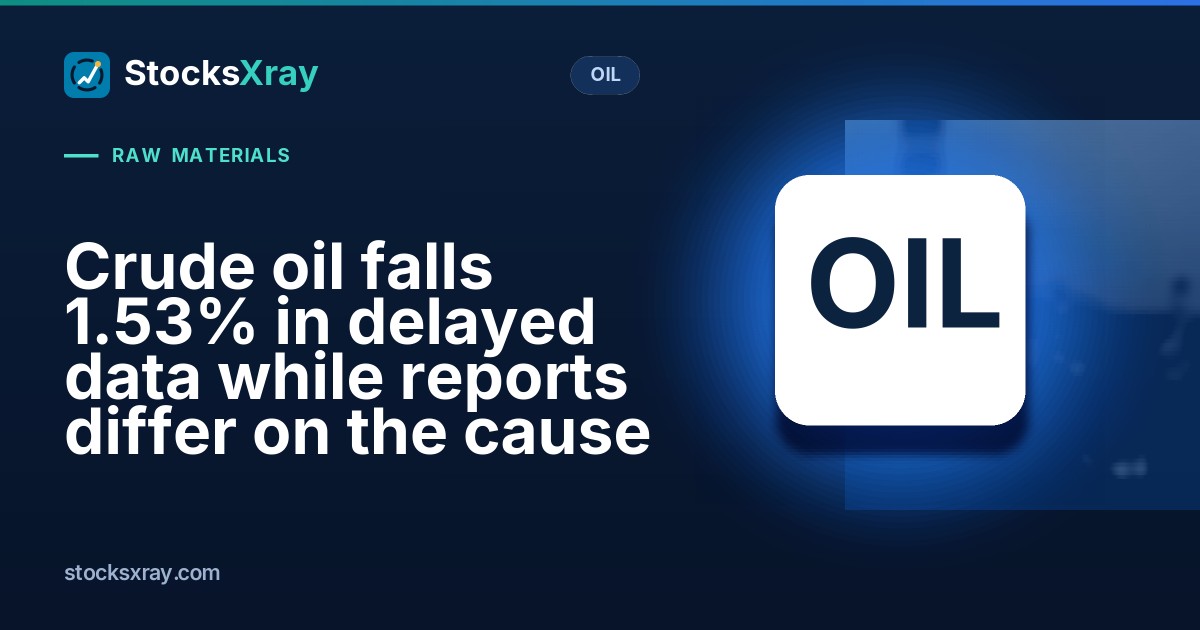 Crude oil falls 1.53% in delayed data while reports differ on the cause