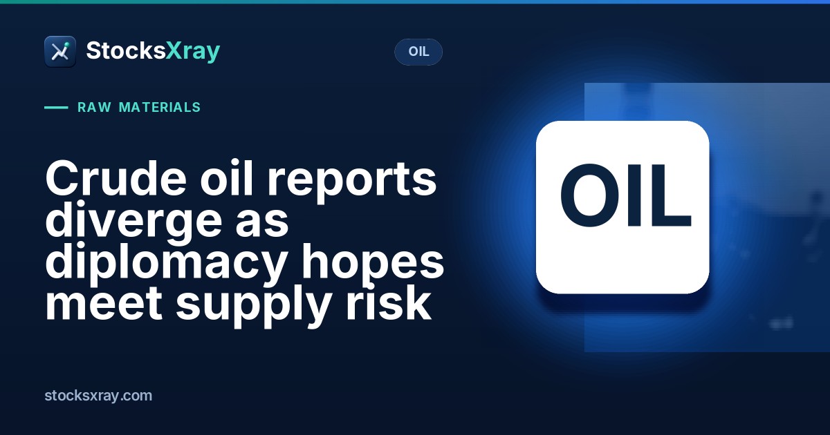 Crude oil reports diverge as diplomacy hopes meet supply risk