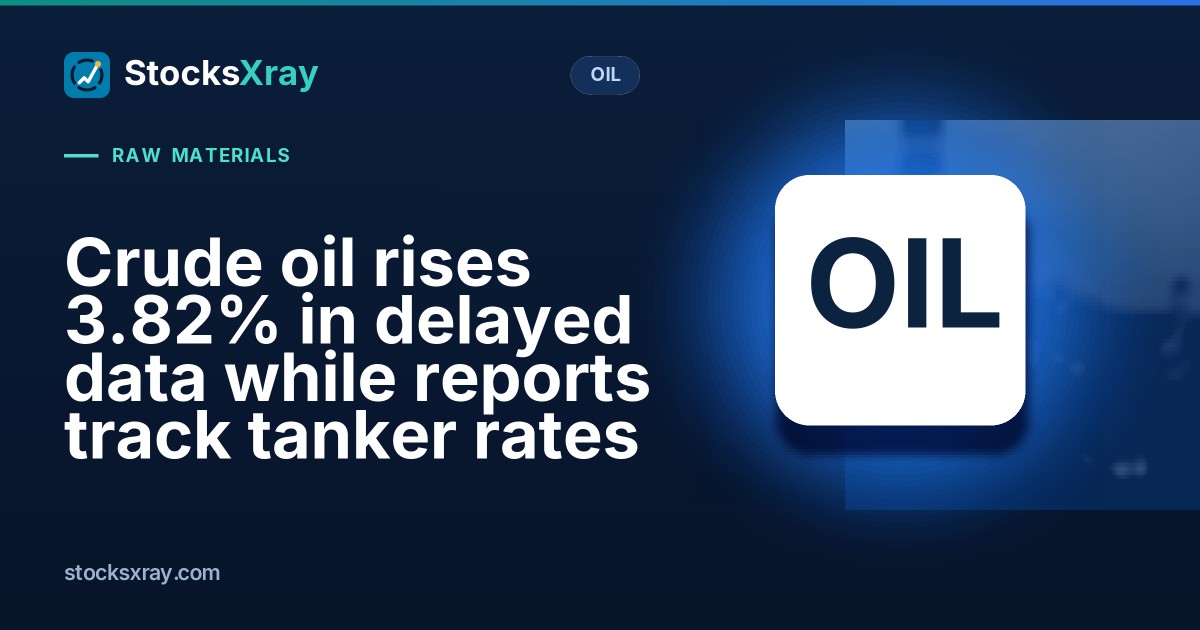 Crude oil rises 3.82% in delayed data while reports track tanker rates