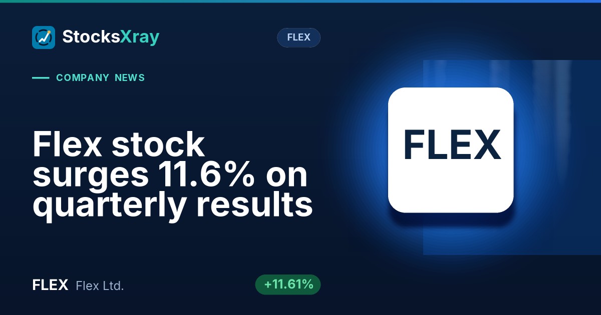 Flex stock surges 11.6% on quarterly results