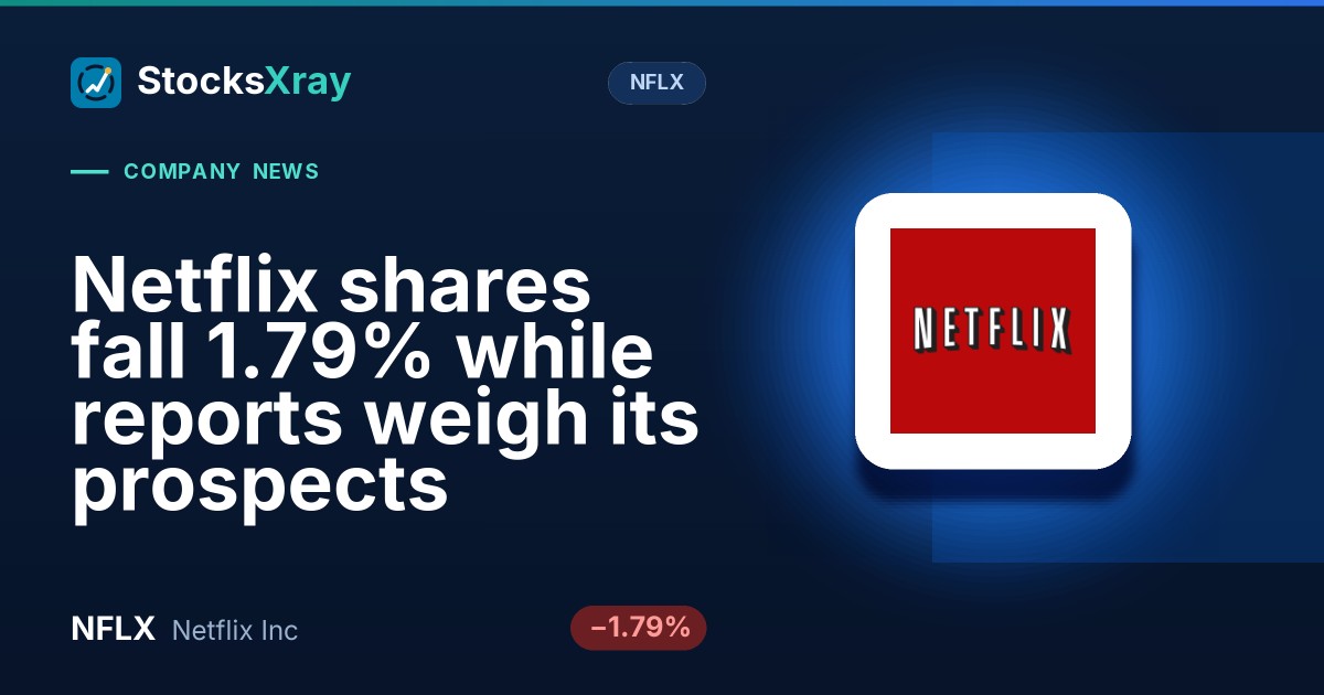 Netflix shares fall 1.79% while reports weigh its prospects