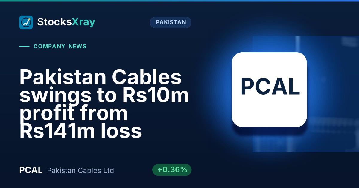 Pakistan Cables swings to Rs10m profit from Rs141m loss