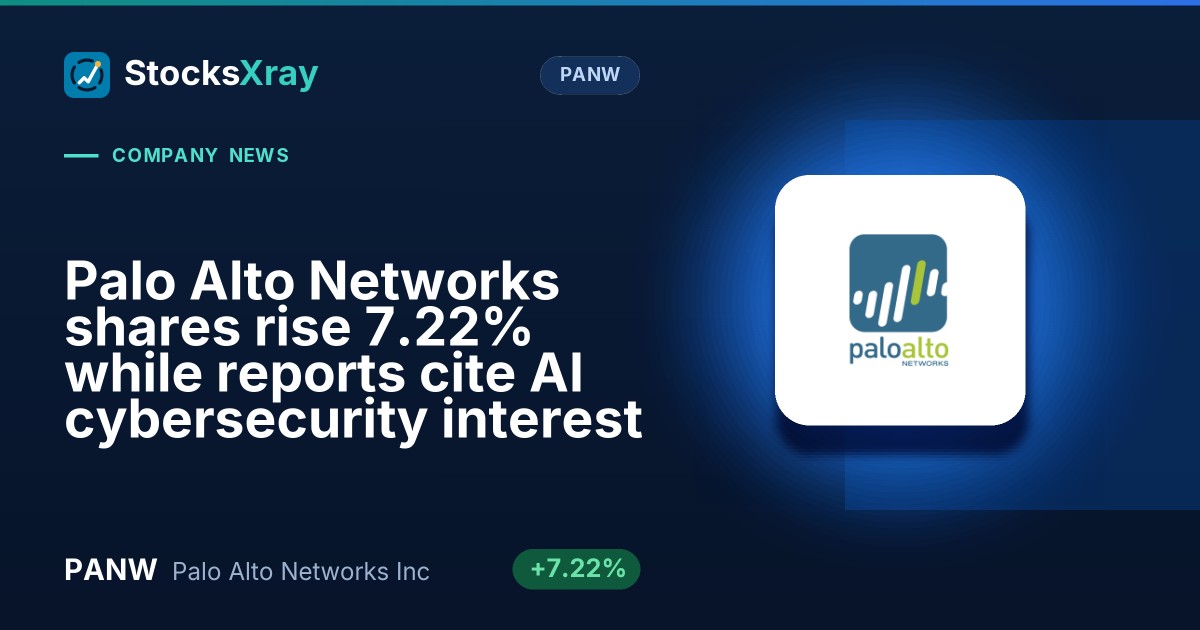 Palo Alto Networks shares rise 7.22% while reports cite AI cybersecurity interest